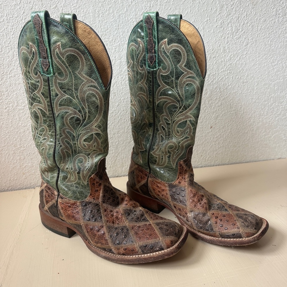 Anderson Bean Horse Power Men’s Patchwork Cowboy Boots